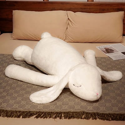 Lapin géant peluche blanc