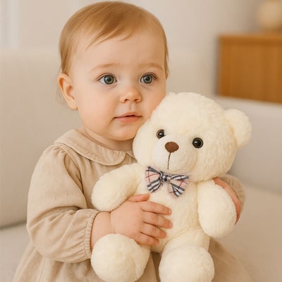 Ours en peluche blanc