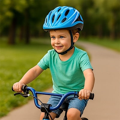 Casque velo bleu