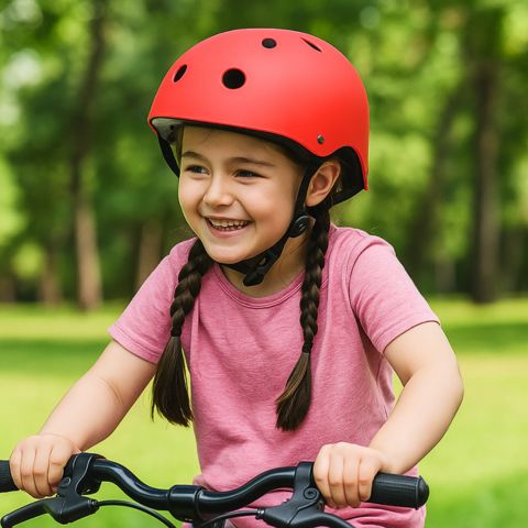 casque velo rouge