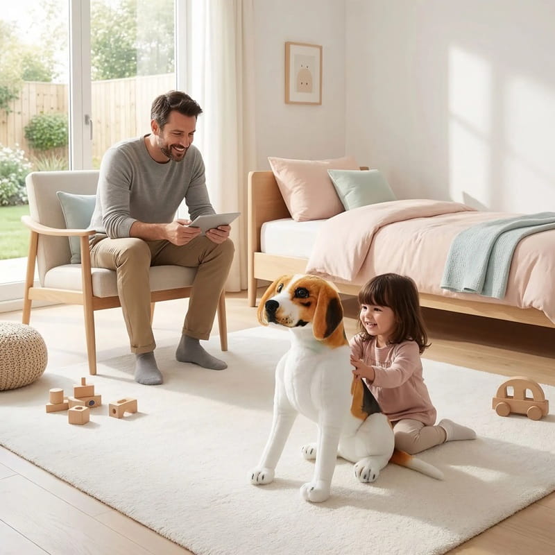 Chien en peluche