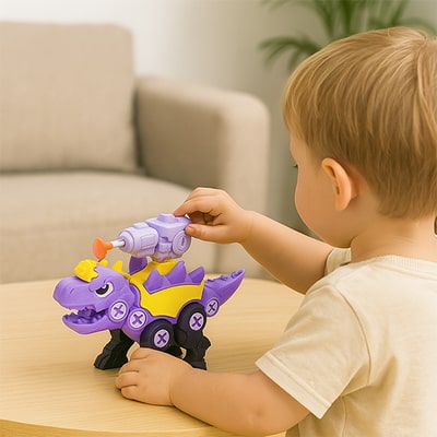 Dinosaure jouet mauve