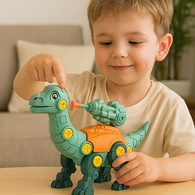 Dinosaure jouet vert