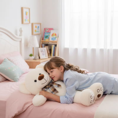 Gros ours en peluche​ blanc