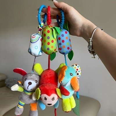 Hochet-bébé-animaux-motricité-éveil-sens