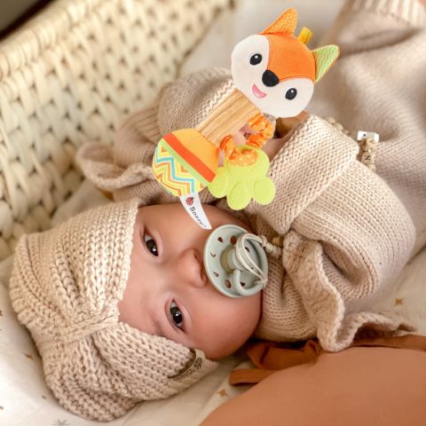 Hochet-bebe-peluche-Renard