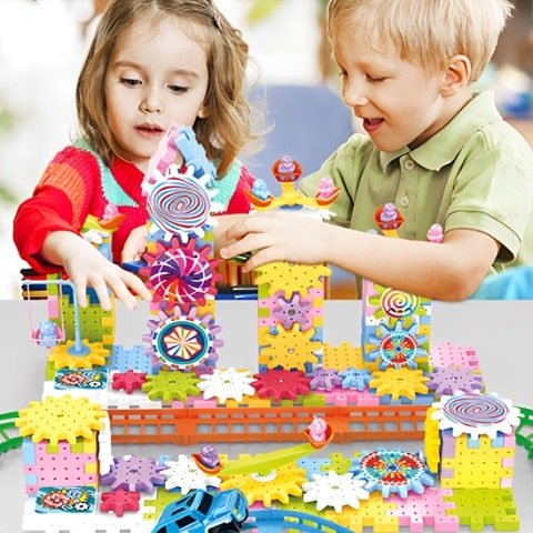 Jeu-de-construction​-Engrenages-mecaniques-motricite