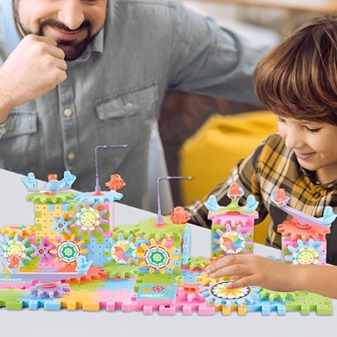 Jeu-de-construction​-Engrenages-mecaniques-famille