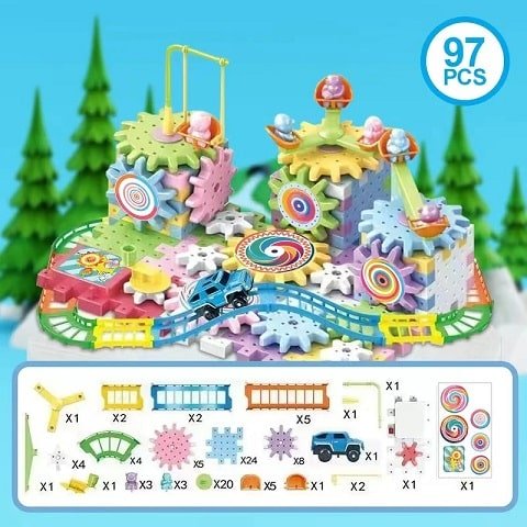 Jeu-de-construction​-Engrenages-mecaniques-97-pcs