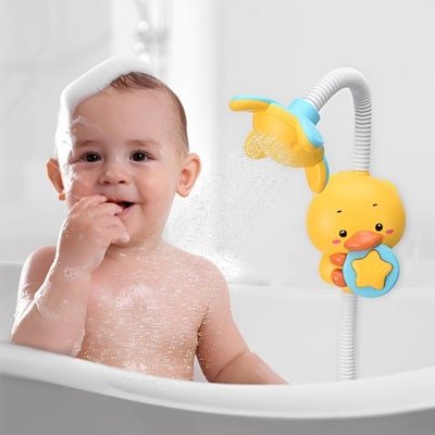 Jouet-de-bain-bebe-poussin-arroseur-jet-eau
