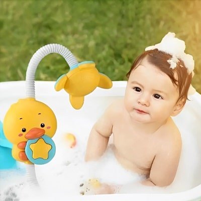 Jouet-de-bain-poussin-arroseur-jet-eau