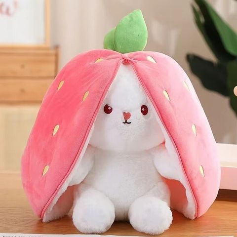 Lapin peluche rose