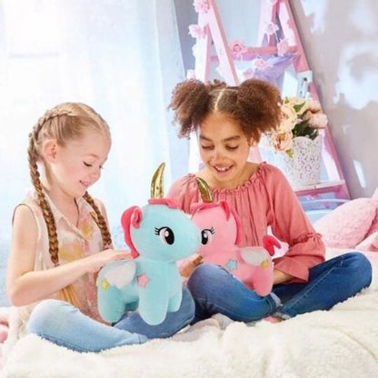 Licorne peluche bleu