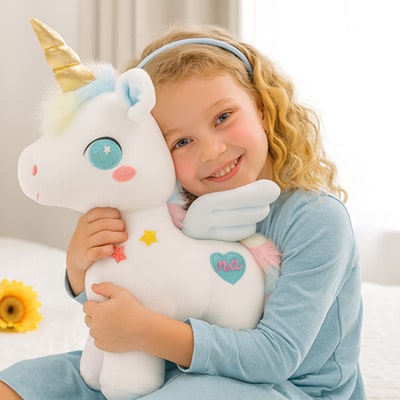 Licorne peluche fille
