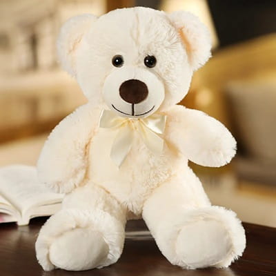 Ours peluche blanc