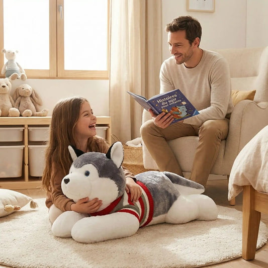 Peluche chien husky