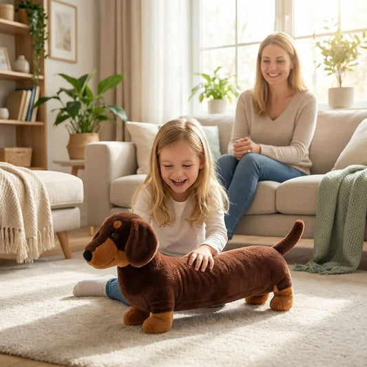 Peluche chien teckel