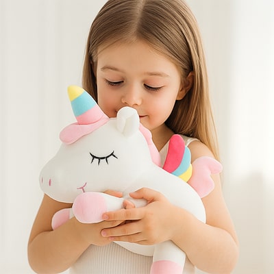 Peluche licorne fille