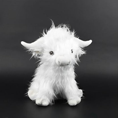 Peluche vache blanche