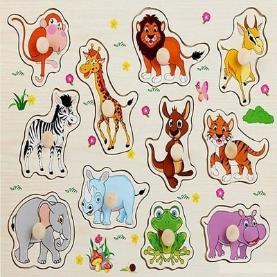 Puzzle bois animaux