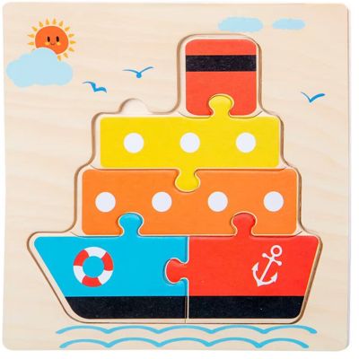 Puzzle bois bateau