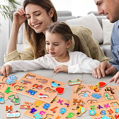Puzzle bois famille