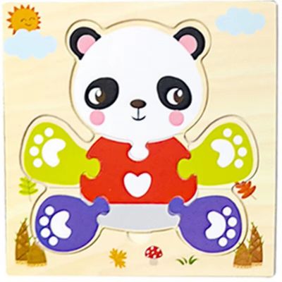 Puzzle bois panda