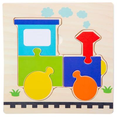 Puzzle bois train