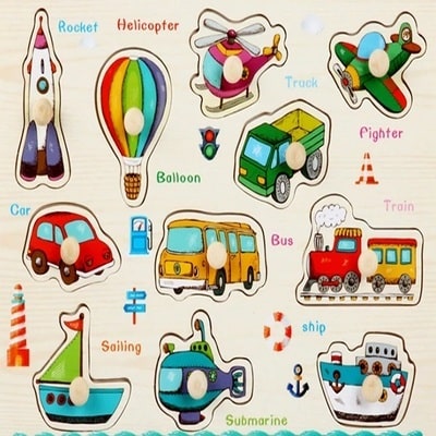 Puzzle bois transport