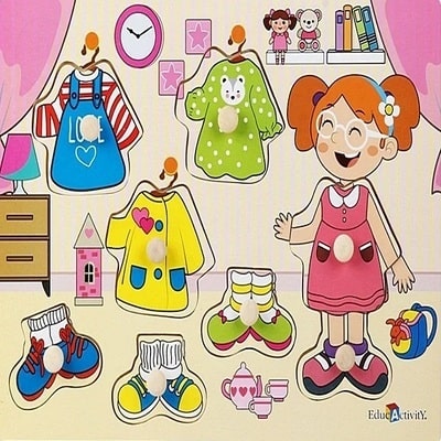 Puzzle bois vetement