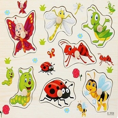 Puzzle en bois insecte