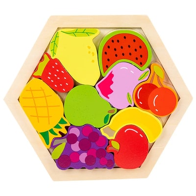 Puzzle bois fruit
