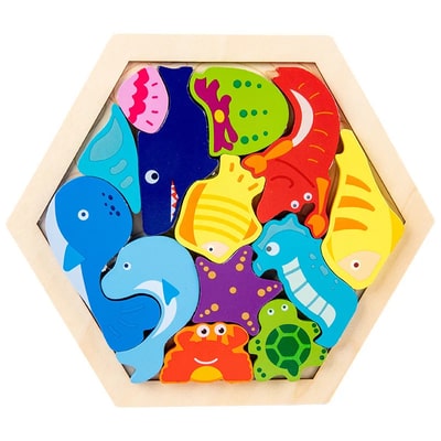 Puzzle bois poisson