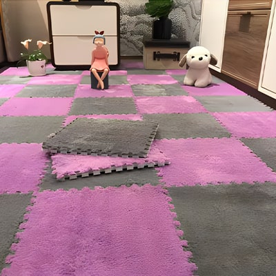 Tapis Violet Gris