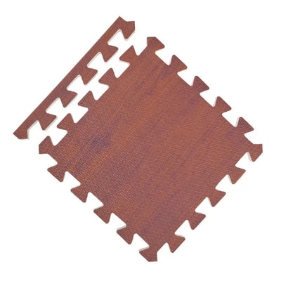 Tapis puzzle acajou