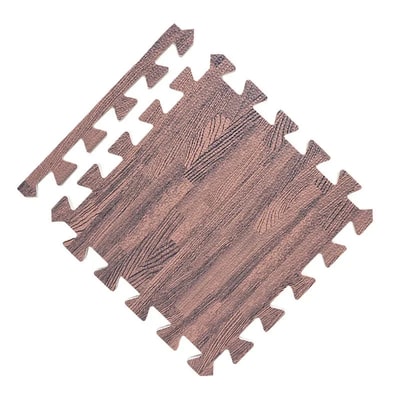 Tapis puzzle brun