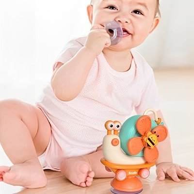 jouet-bébé-Montessori-escargot-ventouse-multifonctionnel-pour-chaise-haute