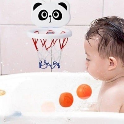 jouet-de-bain-bébé-basket-panda