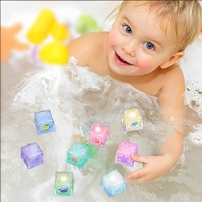 Jouet de bain - Glaçons lumineux DEL - Motif de la mer