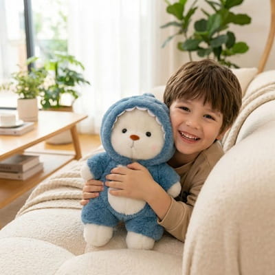 ours en peluche gros bleu