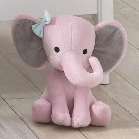 peluche elephant rose