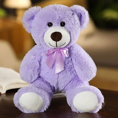 peluche ours pourpre