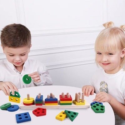 Puzzle en bois Montessori - Apprentissage à un jeune âge