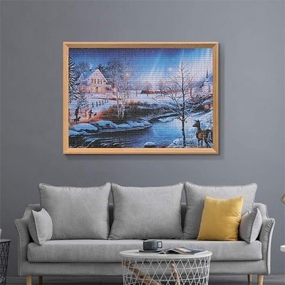 puzzle-enfant-boréale-de-nuit-enneigée