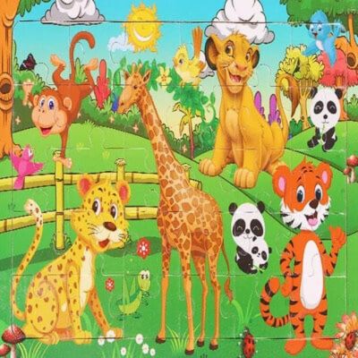 puzzle bois animaux