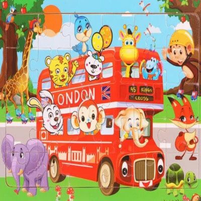 puzzle bois autobus