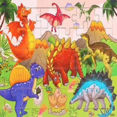 puzzle bois dinosaure