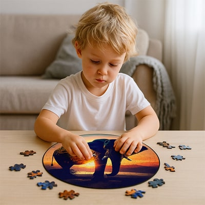 puzzle bois elephant