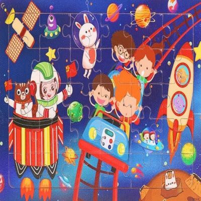 puzzle bois espace