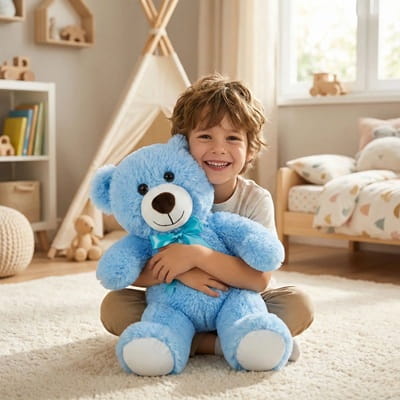 ours en peluche bleui